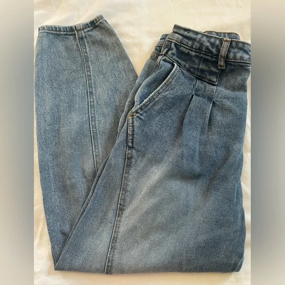 BALLOON Women's Blue Jeans with Pink Stripe - Picture 5 of 14